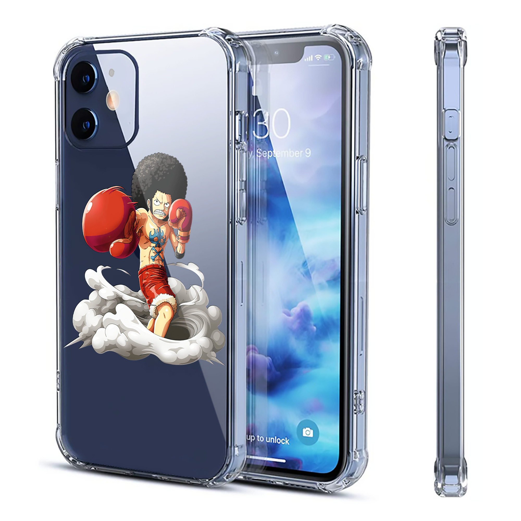 （画像用） ワンピース モンキー・D・ルフィ ONE PIECE Monkey D. Luffy 【iPhone 12シリーズ対応】透明スマホケース（クリアソフトケース）